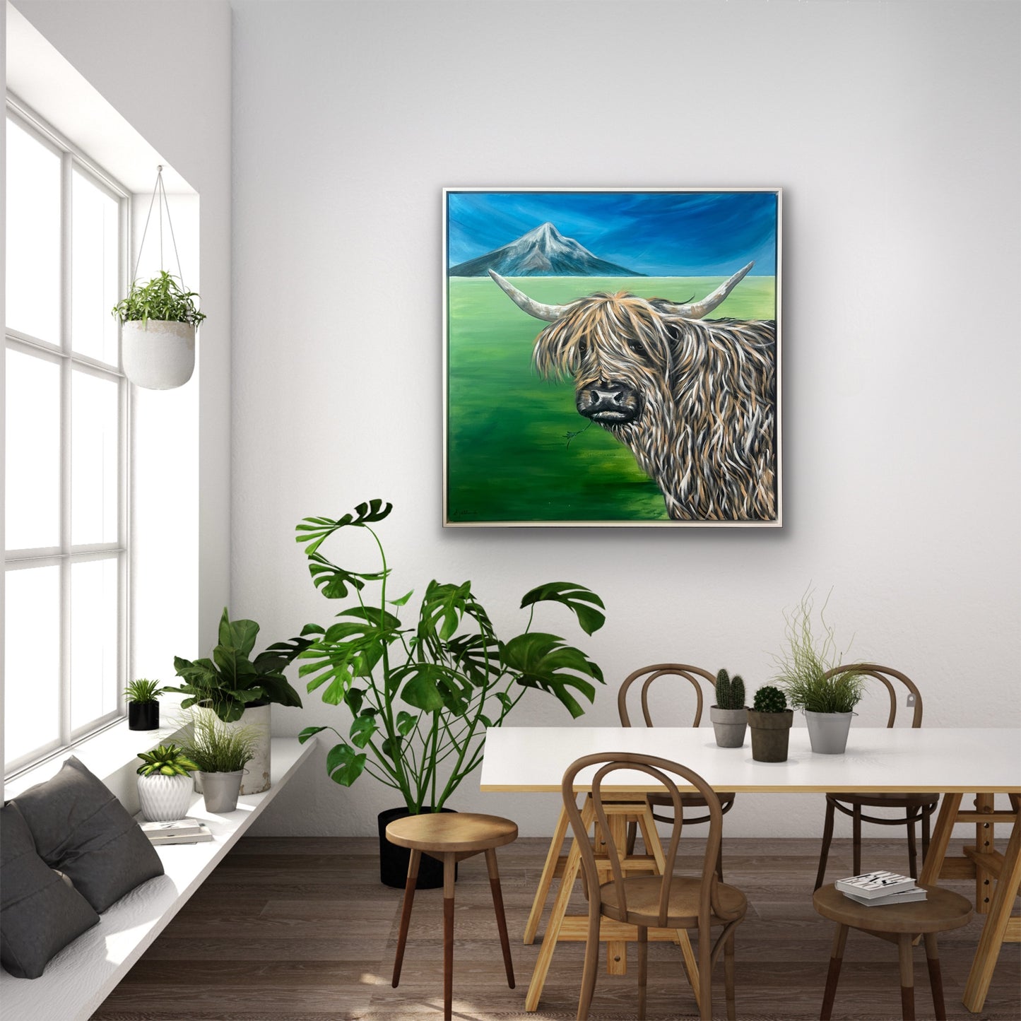 Chill Cow (36" x 36") — Highland Calm