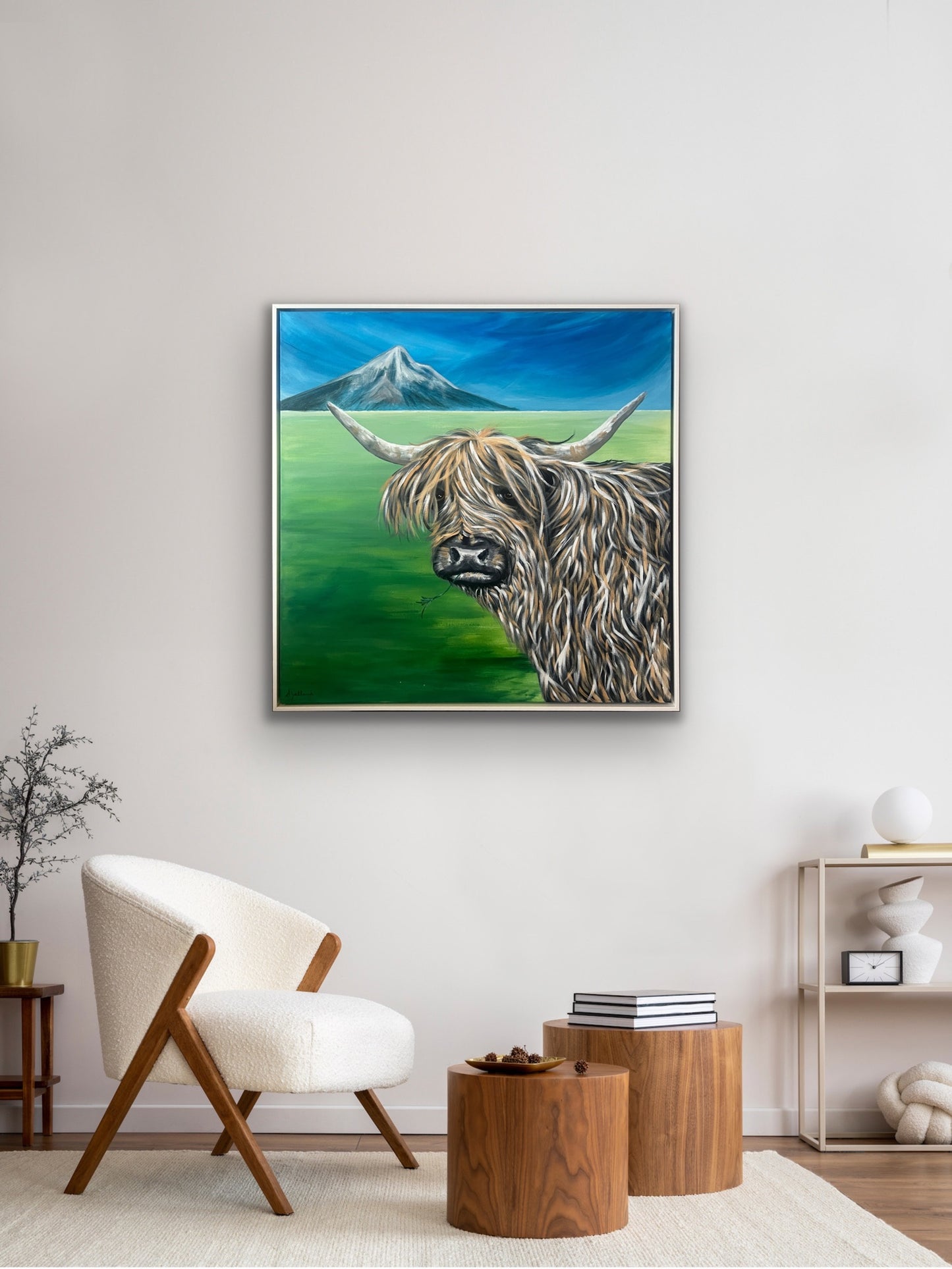 Chill Cow (36" x 36") — Highland Calm